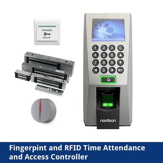 Fingerprint and RFID access controller with magnetic locks