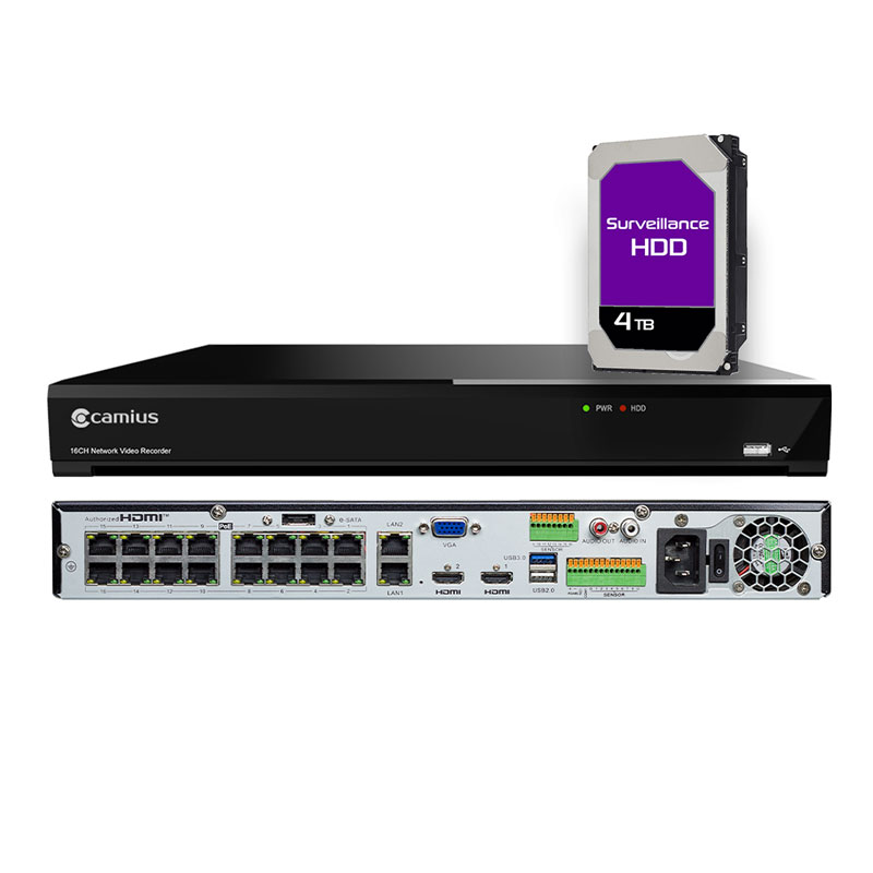 Network video recorder with surveillance hard drive