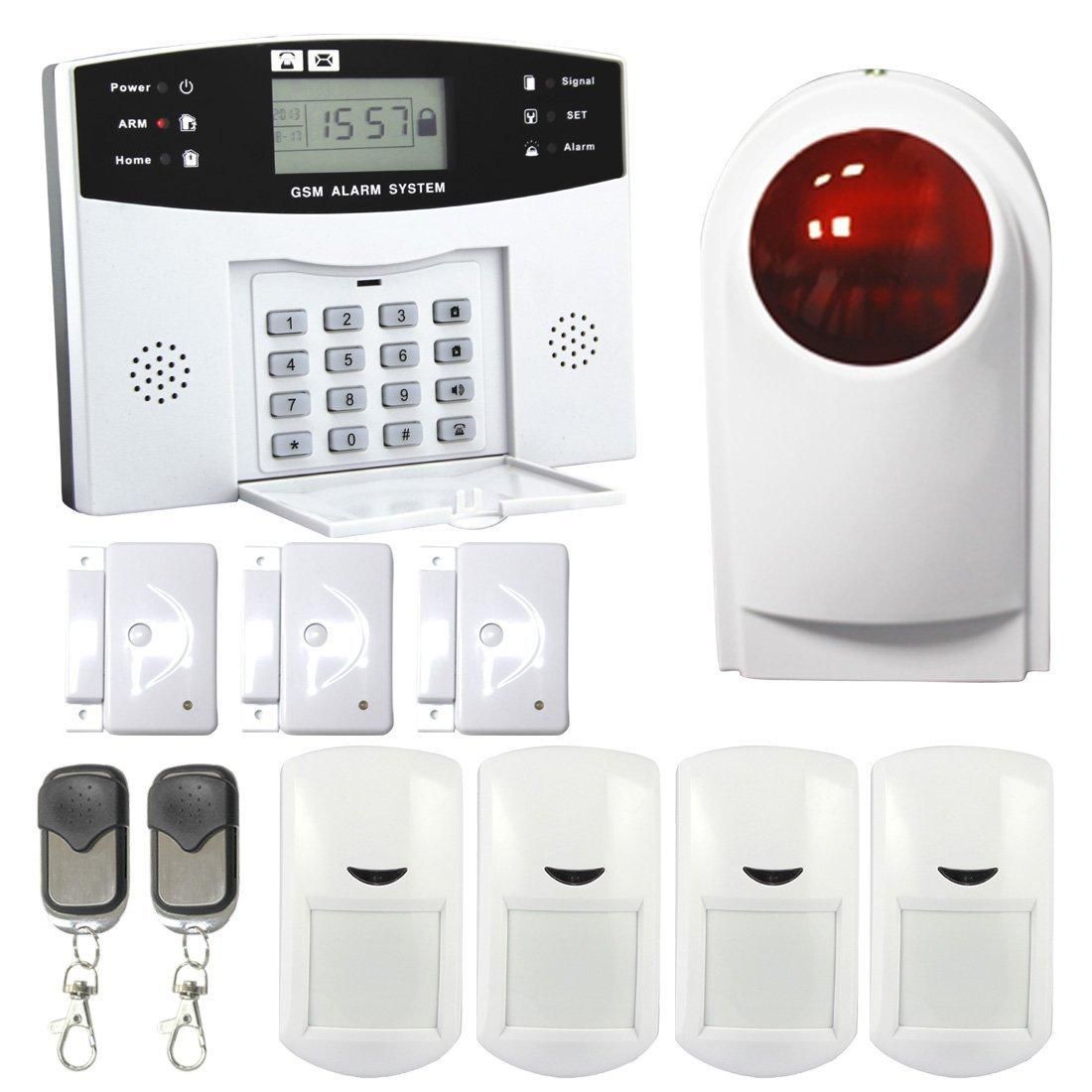 Intruder alarm security system panel and sensors